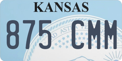 KS license plate 875CMM