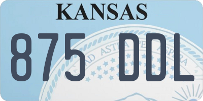 KS license plate 875DDL