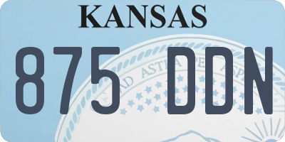 KS license plate 875DDN