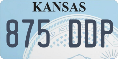 KS license plate 875DDP