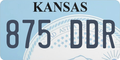 KS license plate 875DDR