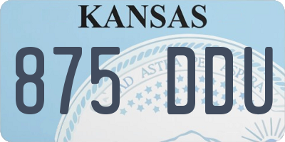 KS license plate 875DDU