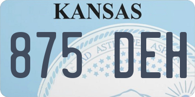 KS license plate 875DEH