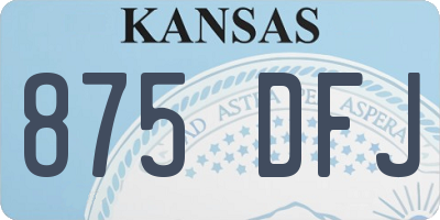 KS license plate 875DFJ