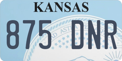 KS license plate 875DNR