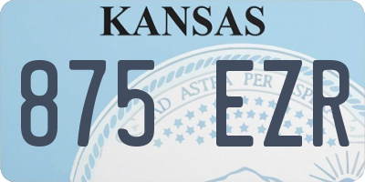 KS license plate 875EZR