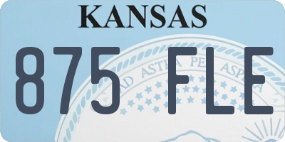 KS license plate 875FLE
