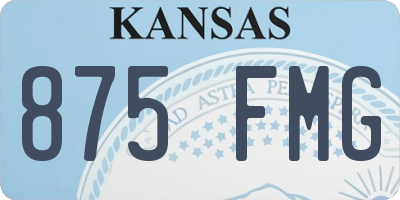 KS license plate 875FMG
