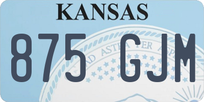 KS license plate 875GJM