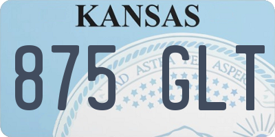 KS license plate 875GLT