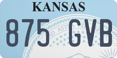 KS license plate 875GVB