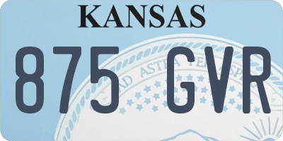 KS license plate 875GVR