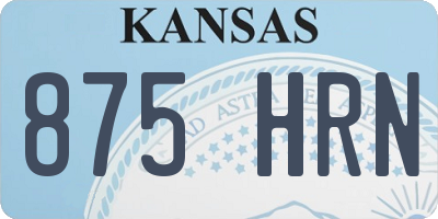 KS license plate 875HRN