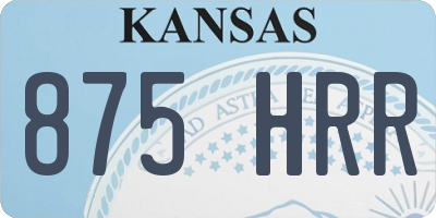 KS license plate 875HRR