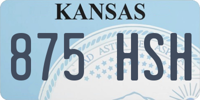 KS license plate 875HSH