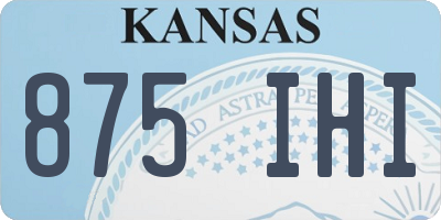 KS license plate 875IHI