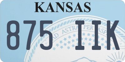 KS license plate 875IIK