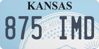 KS license plate 875IMD