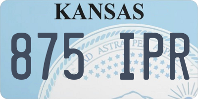 KS license plate 875IPR