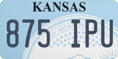 KS license plate 875IPU