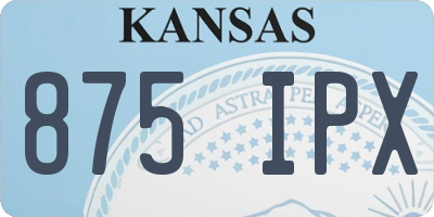 KS license plate 875IPX