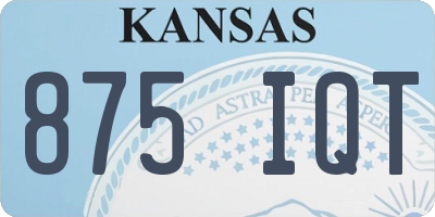 KS license plate 875IQT