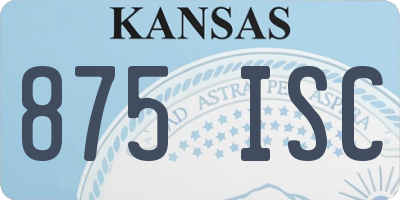 KS license plate 875ISC