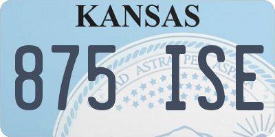 KS license plate 875ISE
