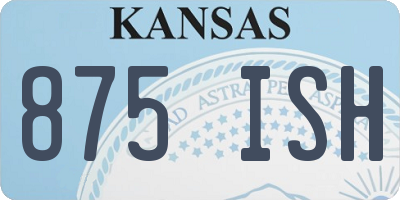 KS license plate 875ISH