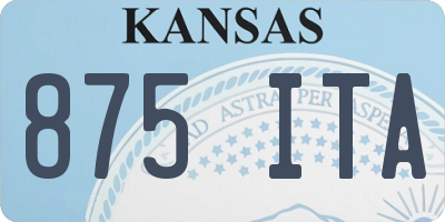 KS license plate 875ITA