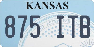 KS license plate 875ITB