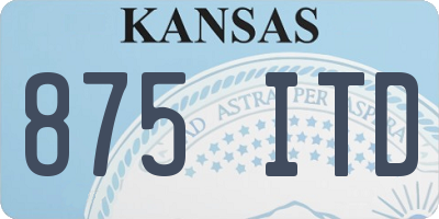 KS license plate 875ITD