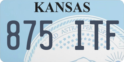 KS license plate 875ITF