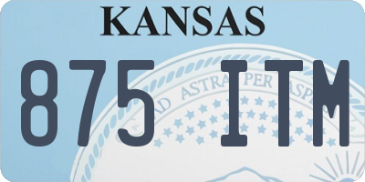 KS license plate 875ITM