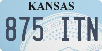 KS license plate 875ITN