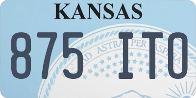 KS license plate 875ITO