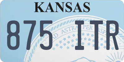 KS license plate 875ITR