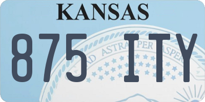 KS license plate 875ITY
