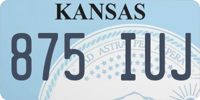 KS license plate 875IUJ