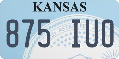 KS license plate 875IUO