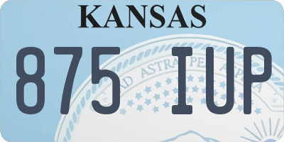 KS license plate 875IUP