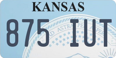 KS license plate 875IUT