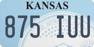 KS license plate 875IUU