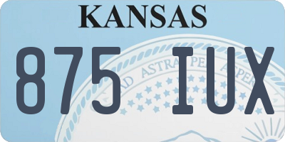 KS license plate 875IUX