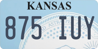 KS license plate 875IUY