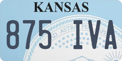 KS license plate 875IVA