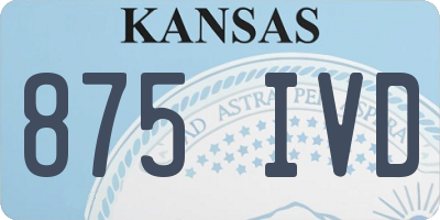 KS license plate 875IVD