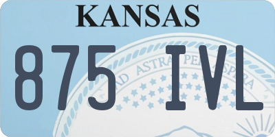 KS license plate 875IVL