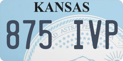 KS license plate 875IVP