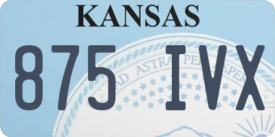 KS license plate 875IVX